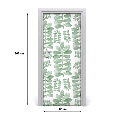 Self-adhesive door veneer Eucalyptus leaves