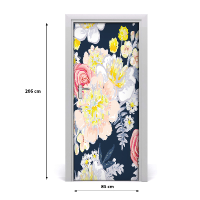 Self-adhesive door veneer Bouquet of flowers