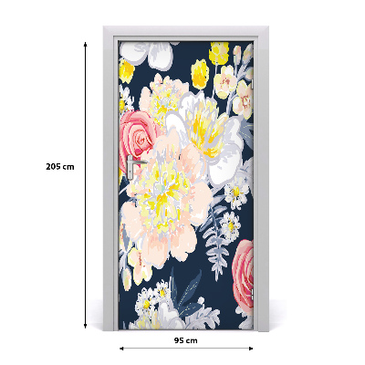 Self-adhesive door veneer Bouquet of flowers