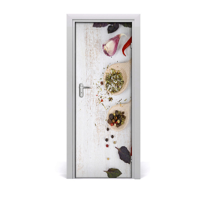 Door veneer Vegetables and spices