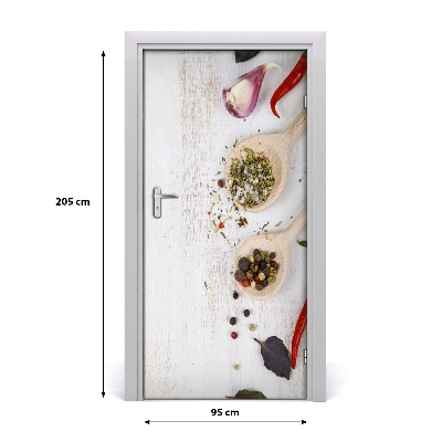 Door veneer Vegetables and spices