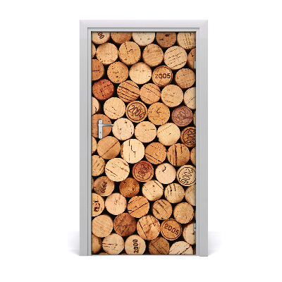 Door wallpaper Corks of wine