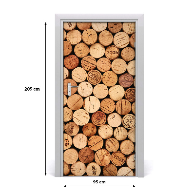 Door wallpaper Corks of wine