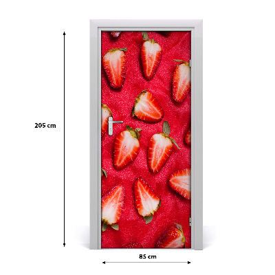 Self-adhesive door sticker Strawberries