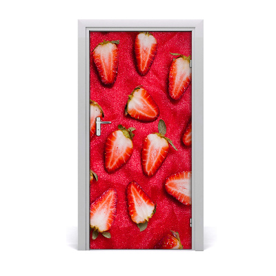 Self-adhesive door sticker Strawberries