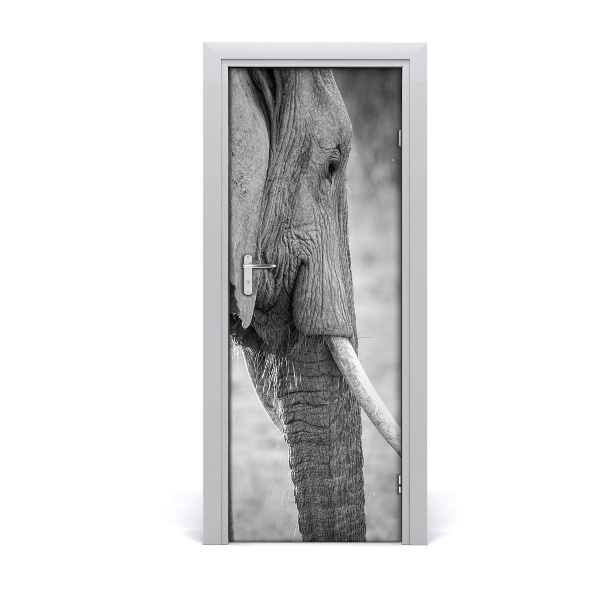 Self-adhesive door sticker An elephant wall