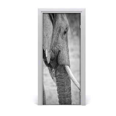 Self-adhesive door sticker An elephant wall