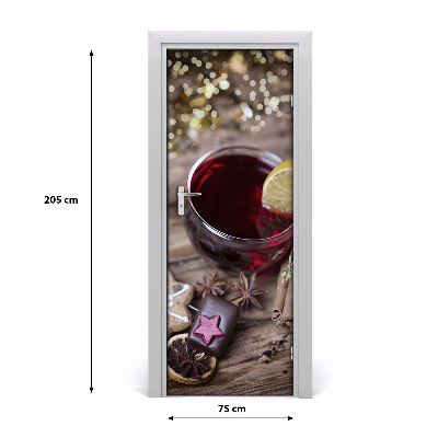 Self-adhesive door sticker A wall of mulled wine