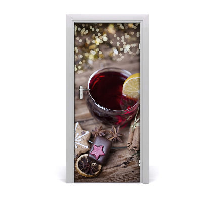 Self-adhesive door sticker A wall of mulled wine