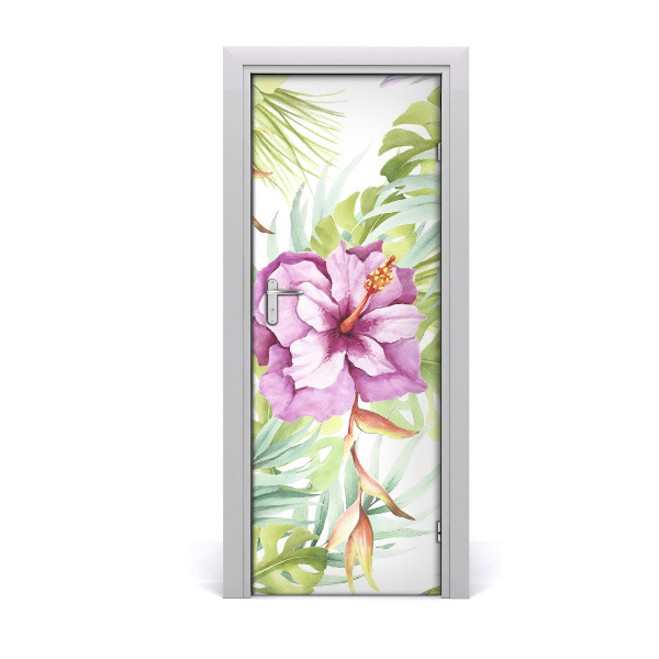 Self-adhesive door veneer Hawaiian pattern