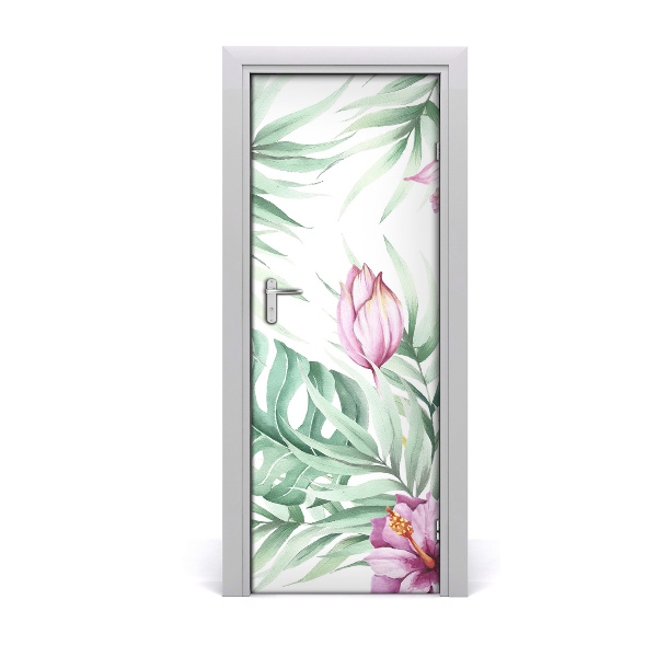 Self-adhesive door veneer Hawaiian pattern