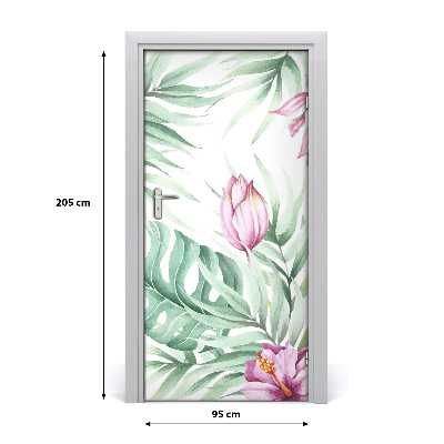 Self-adhesive door veneer Hawaiian pattern