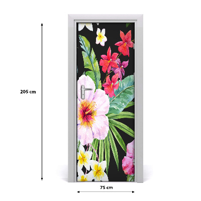 Self-adhesive door veneer Hawaiian pattern