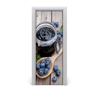 Self-adhesive door sticker Blueberry jam