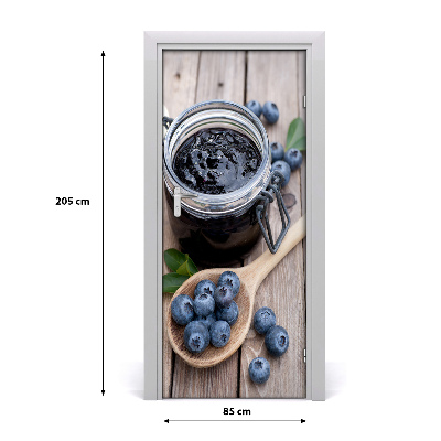 Self-adhesive door sticker Blueberry jam