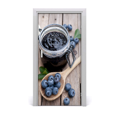 Self-adhesive door sticker Blueberry jam