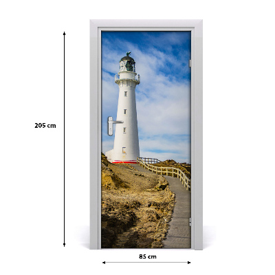 Self-adhesive door wallpaper Lighthouse