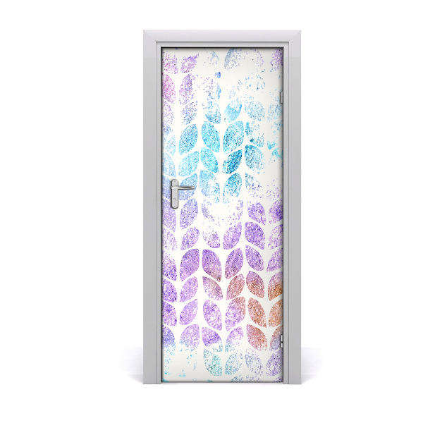 Self-adhesive door veneer Colorful leaves