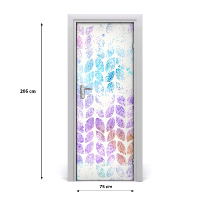 Self-adhesive door veneer Colorful leaves