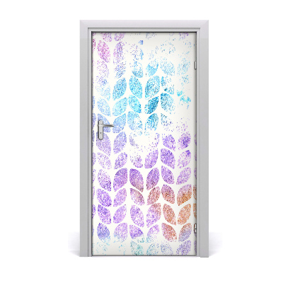 Self-adhesive door veneer Colorful leaves