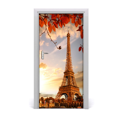 Self-adhesive door wallpaper Eiffel tower