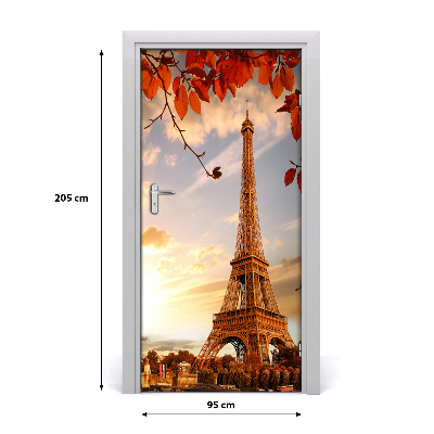 Self-adhesive door wallpaper Eiffel tower