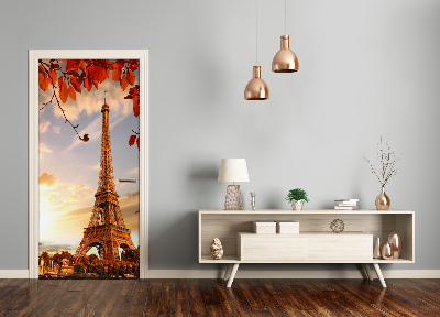 Self-adhesive door wallpaper Eiffel tower