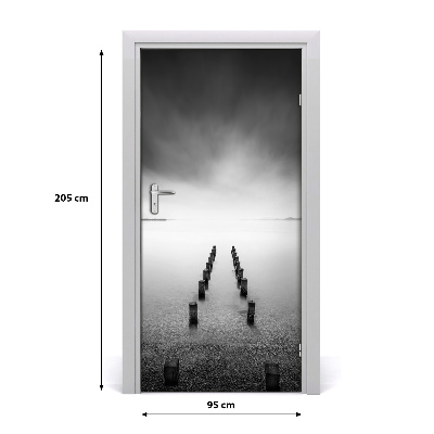 Self-adhesive door wallpaper Water of the lake