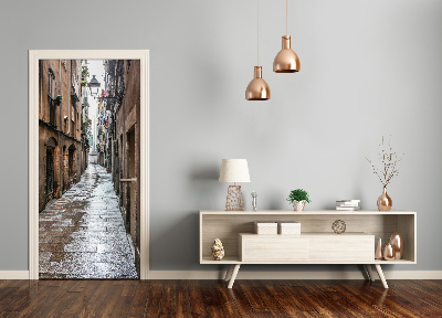 Self-adhesive door wallpaper Historic street