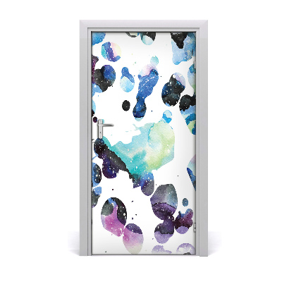 Door wallpaper Colorful galaxy