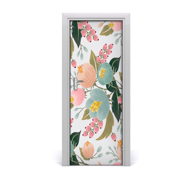 Self-adhesive door veneer Spring flowers