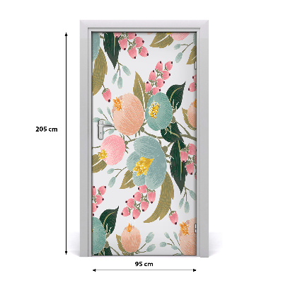 Self-adhesive door veneer Spring flowers