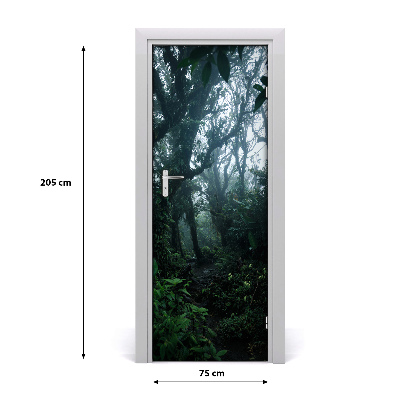 Self-adhesive door sticker The rainforest