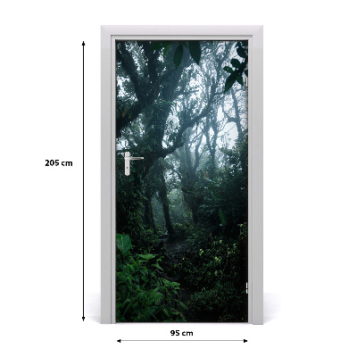 Self-adhesive door sticker The rainforest