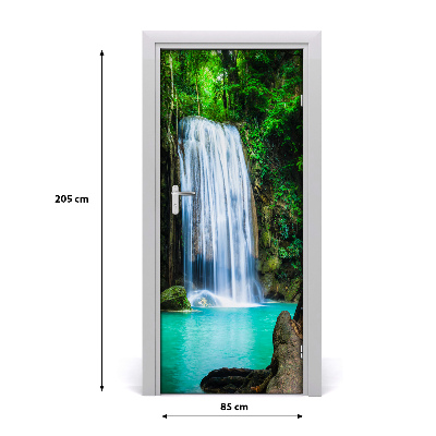 Self-adhesive door sticker Waterfall