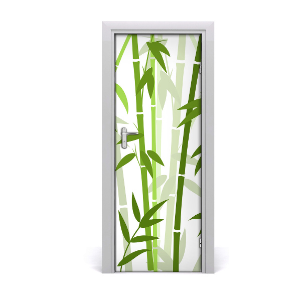 Self-adhesive door sticker Bamboo wall