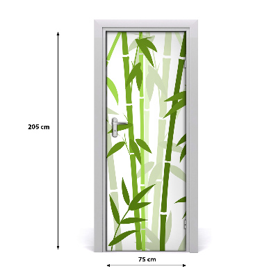 Self-adhesive door sticker Bamboo wall