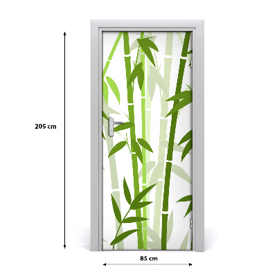 Self-adhesive door sticker Bamboo wall