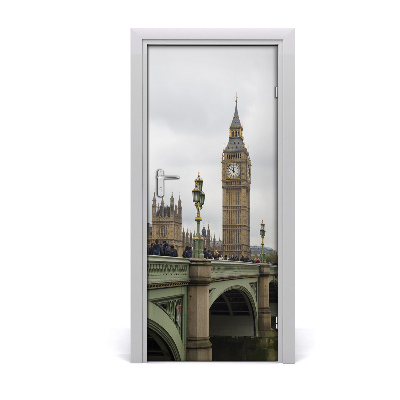 Self-adhesive door wallpaper Big ben london