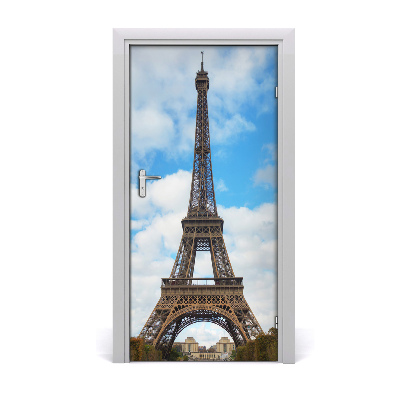 Self-adhesive door wallpaper Eiffel tower