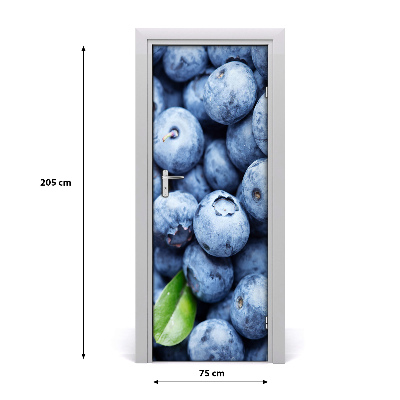 Self-adhesive door sticker Blueberries