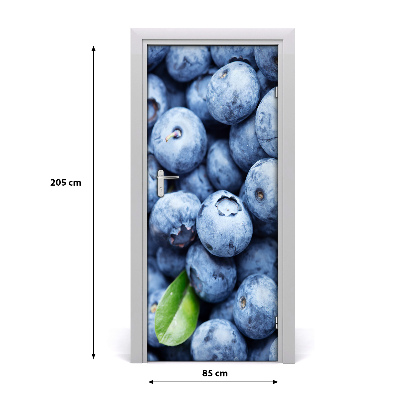 Self-adhesive door sticker Blueberries