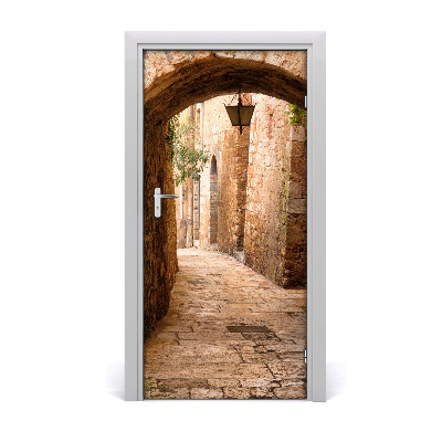 Self-adhesive door wallpaper Historic street