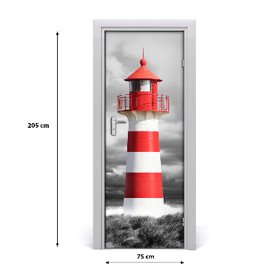 Self-adhesive door sticker Lighthouse