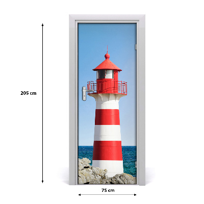 Self-adhesive door sticker Lighthouse