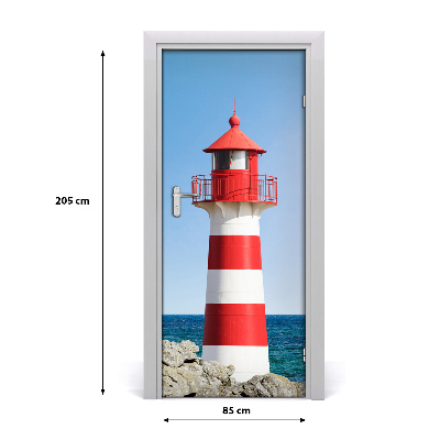 Self-adhesive door sticker Lighthouse