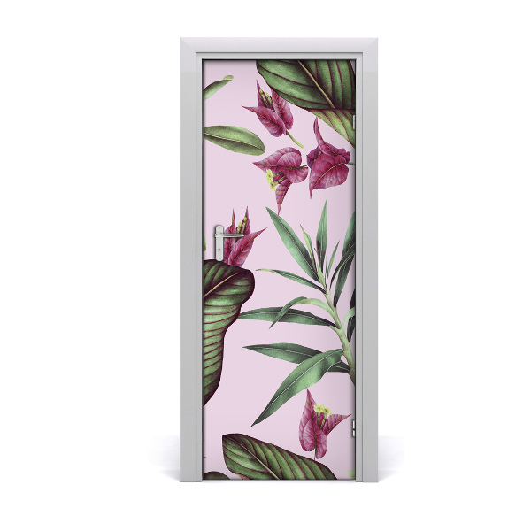 Self-adhesive door veneer Hawaiian pattern