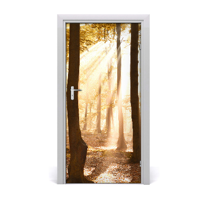 Self-adhesive door sticker Autumn forest
