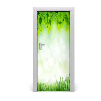 Door adhesive Leaves and grass