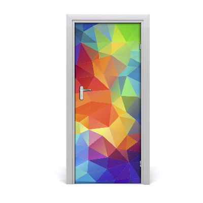 Self-adhesive door sticker Abstraction triangles